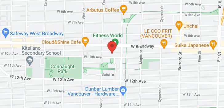 map of 603 2137 W 10TH AVENUE